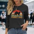 Ferret Retro Pet Ferret Dad Vintage Long Sleeve T-Shirt Gifts for Her