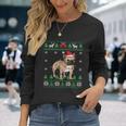 Frenchie Santa Claus Cute French Bulldog Ugly Christmas Long Sleeve T-Shirt Gifts for Her