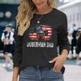 Fun Doberman Dad American Flag Father’S Day Bbnk Long Sleeve T-Shirt T-Shirt Gifts for Her