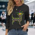 Funny Dog Mardi Gras Cute Leopard Chihuahua Puppy Lover Men Women Long Sleeve T-shirt Graphic Print Unisex Gifts for Her