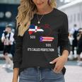 Half Puerto Rican Half Dominican Flag Map Combined Pr Rd Long Sleeve T-Shirt Gifts for Her