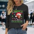 Happy 4Th Of Easter Funny Joe Biden Christmas Ugly Sweater V2 Men Women Long Sleeve T-shirt Graphic Print Unisex Gifts for Her