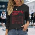 Heavenly Hash Nutrition Facts Funny Thanksgiving Christmas Men Women Long Sleeve T-shirt Graphic Print Unisex Gifts for Her