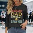 Herren Handball Legende & Vater Retro Langarmshirts, Perfekt für Spieler Geschenke für Sie