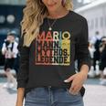 Herren Retro Mario Mann Mythos Legende Geburtstag Geschenk Langarmshirts Geschenke für Sie