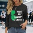 Hes My Lucky Charm St Patricks Day Couple Long Sleeve T-Shirt Gifts for Her