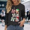 Ho Ho Ho Cats Santa Hat Lights Antlers Christmas Gifts Men Women Long Sleeve T-shirt Graphic Print Unisex Gifts for Her