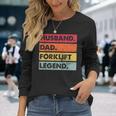 Husband Dad Forklift Driver Forklift Operator Mens Men Women Long Sleeve T-shirt Graphic Print Unisex Gifts for Her