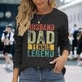 Husband Dad Tennis Legend Fathers Day Vintage Long Sleeve T-Shirt Gifts for Her