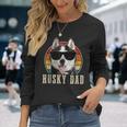 Husky Dad Dog Sunglasses Vintage Siberian Husky Long Sleeve T-Shirt Gifts for Her
