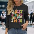 Its My 10Th Birthday Peace Out Single Digits Im 10 Year Old Long Sleeve T-Shirt Gifts for Her