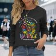 Be Kind Autism Awareness Puzzle Pieces Sunflower Autism Mom Long Sleeve T-Shirt T-Shirt Gifts for Her