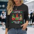 Lefse Rolling Team Gnome Baking Tomte Matching Christmas Men Women Long Sleeve T-shirt Graphic Print Unisex Gifts for Her