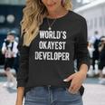 Lente Game Dev World Okayest Developer Long Sleeve T-Shirt T-Shirt Gifts for Her