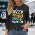Lover Speed Cubing Mode On Cube Puzzle Cuber Long Sleeve T-Shirt Gifts for Her