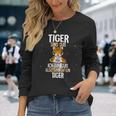 Lustiges Tiger Langarmshirts Tiger sind süß, also bin ich ein Tiger, Witziges Spruch-Langarmshirts Geschenke für Sie