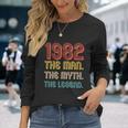 The Man The Myth The Legend 1982 40Th Birthday Long Sleeve T-Shirt Gifts for Her