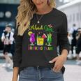 Mardi Gras Drinking Team Carnival Fat Tuesday Lime Cocktail Long Sleeve T-Shirt Gifts for Her
