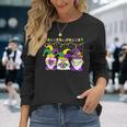 Mardi Gras Gnome Holding Mask Love Mardi Gras Costume Outfit Long Sleeve T-Shirt Gifts for Her