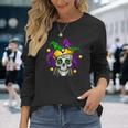 Mardi Gras Skull New Orleans Louisiana Mobile Alabama 2023 Long Sleeve T-Shirt Gifts for Her