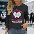 Mom Grandma Pickleball Legende Langarmshirts für Frauen Geschenke für Sie