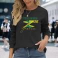 Patriotic One Love Jamaica Pride Clothing Jamaica Flag Color Long Sleeve T-Shirt Gifts for Her