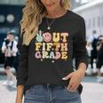 Peace Out Fifth 5Th Grade Class Of 2023 Goodbye 5Th Grade Long Sleeve T-Shirt T-Shirt Gifts for Her