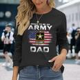 Proud To Be An Army Dad With American Flag Veteran Long Sleeve T-Shirt Gifts for Her
