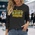 Proud To Be An Army Stepbrother Camo Military Stepsibling Long Sleeve T-Shirt Gifts for Her