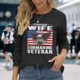 Proud Wife Of Us Submarine Veteran Patriotic Military Spouse V2 Men Women Long Sleeve T-shirt Graphic Print Unisex Gifts for Her