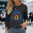 Rainbow Autism In April We Wear Blue Autism Awareness Month Long Sleeve T-Shirt T-Shirt Gifts for Her