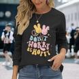 Retro Groovy Easter Bunny Happy Easter Dont Worry Be Hoppy Long Sleeve T-Shirt T-Shirt Gifts for Her