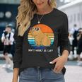 Retro Rodent Capybara Dont Be Worry Be Capy Long Sleeve T-Shirt Gifts for Her