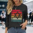 Retro Vintage Shalom Jewish Star Of David Hanukkah Chanukah Long Sleeve T-Shirt Gifts for Her