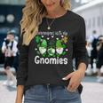 Shenanigans With My Gnomies St Patricks Day Gnome Shamrock Long Sleeve T-Shirt Gifts for Her