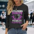 Soldiers Dont Brag Proud Army Sister Us Military Sibling Men Women Long Sleeve T-shirt Graphic Print Unisex Gifts for Her