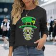 Sugar Skull Happy St Patricks Day Of Dead Long Sleeve T-Shirt Gifts for Her