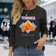 Tendies Chicken Tenders Japanese Kanji Chicken Nuggets Long Sleeve T-Shirt Gifts for Her