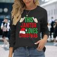 This Janitor Loves Christmas Merry Xmas Holiday Men Women Long Sleeve T-shirt Graphic Print Unisex Gifts for Her
