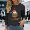 Ugly Christmas Sweater Burger Happy Holidays With Cheese V2 Long Sleeve T-Shirt Gifts for Her