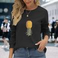 Upside Down Pineapple Shirt Men Women Long Sleeve T-Shirt T-shirt Graphic Print Gifts for Her