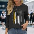 Uss Nevada Bb-36 Battleship American Flag Long Sleeve T-Shirt Gifts for Her