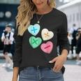 Valentines Day Hearts With Math Symbols Long Sleeve T-Shirt Gifts for Her