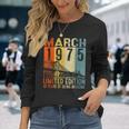 Vintage 1975 48 Yrs Old Made In March 1975 48Th Birthday Long Sleeve T-Shirt T-Shirt Gifts for Her