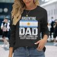 Vintage Argentine Dad Argentina Flag Fathers Day Long Sleeve T-Shirt Gifts for Her