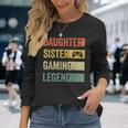 Vintage Gamer Girl Langarmshirts, Tochter & Schwester Gaming Legende Geschenke für Sie