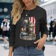 Vintage Us Flag Veteran Thank You Military Boot Veteran Day Long Sleeve T-Shirt T-Shirt Gifts for Her