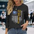 Vintage Usa American Flag Proud To Be A Us Space Force Dad Long Sleeve T-Shirt Gifts for Her
