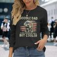 Vintage Usa Flag Goldendoodle Doodle Dad Fathers Day Men Long Sleeve T-Shirt Gifts for Her
