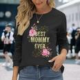 Womens Cute Best Mommy Ever Costume Mothers Day Gift Floral Men Women Long Sleeve T-shirt Graphic Print Unisex Gifts for Her